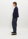 V Neck Sweater — Navy
