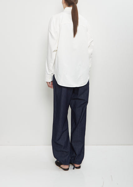 Cotton Denim Casio Shirt — Off White – La Garçonne