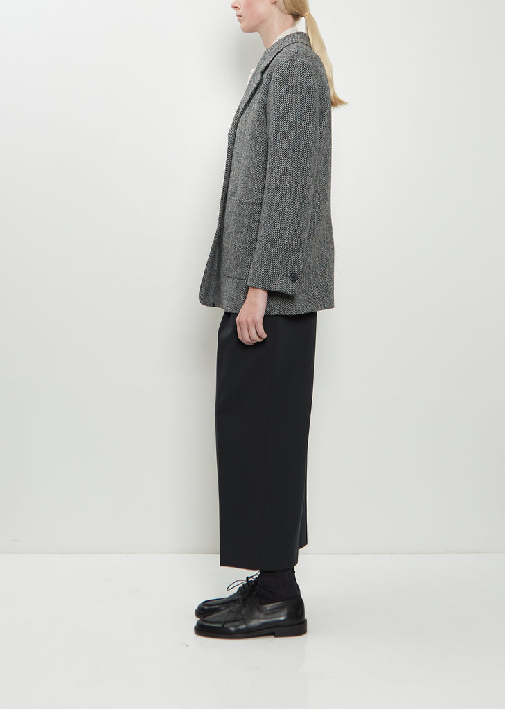 Relaxed Three Button Wool Jacket