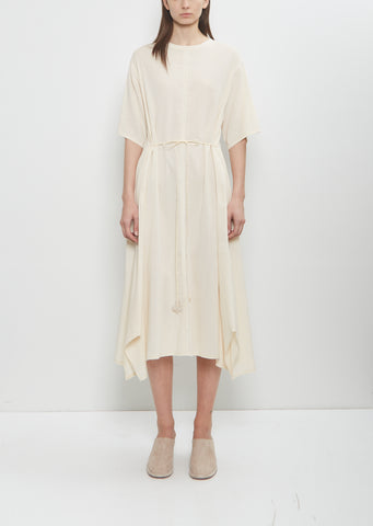 Biwa Yoryu Cotton Dress — Ivory