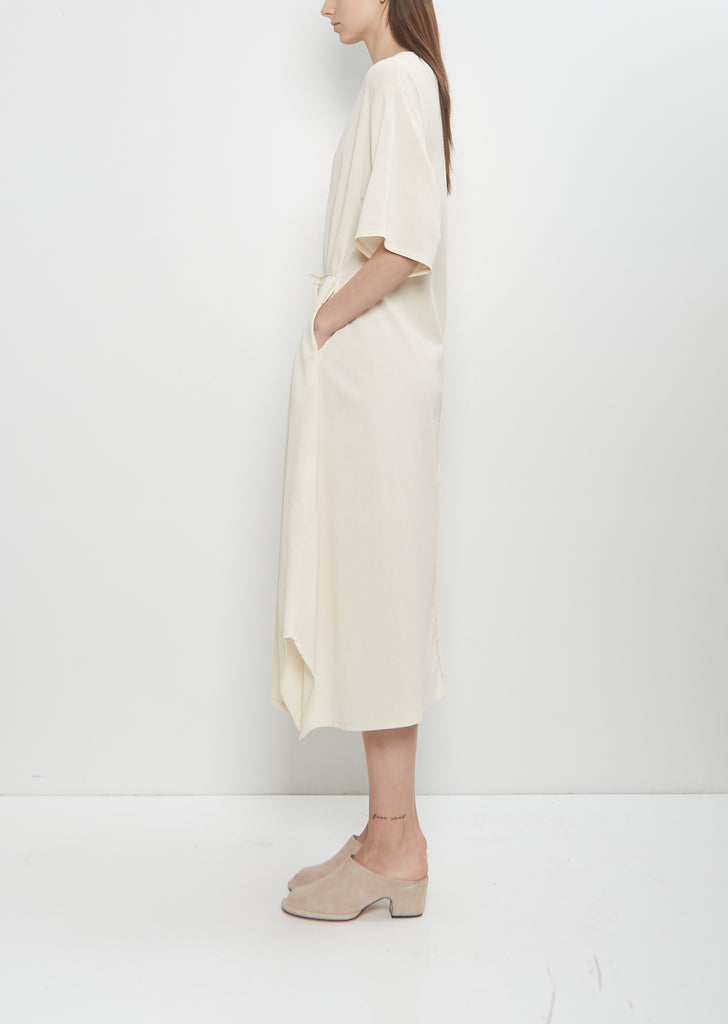 Biwa Yoryu Cotton Dress — Ivory