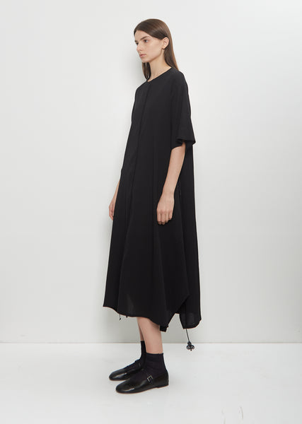 Biwa Yoryu Cotton Dress — Black – La Garçonne