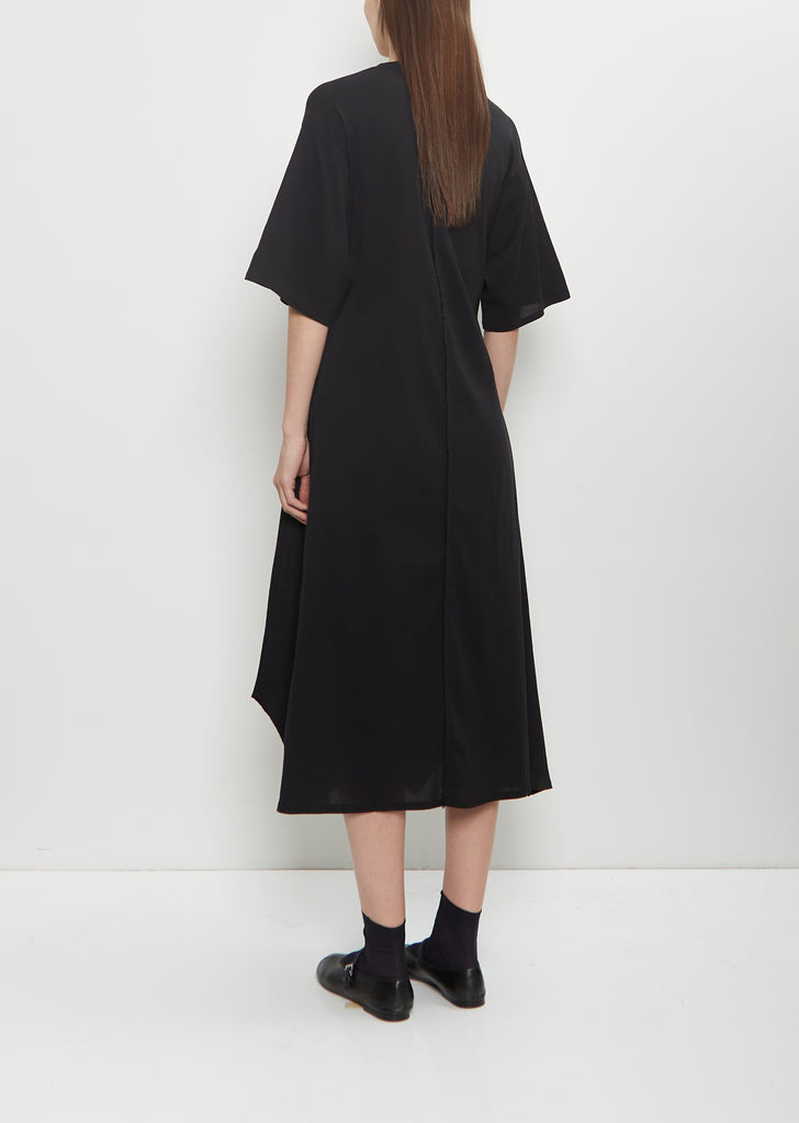 Biwa Yoryu Cotton Dress — Black