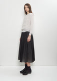 Stretch Cotton Cardigan — Low White