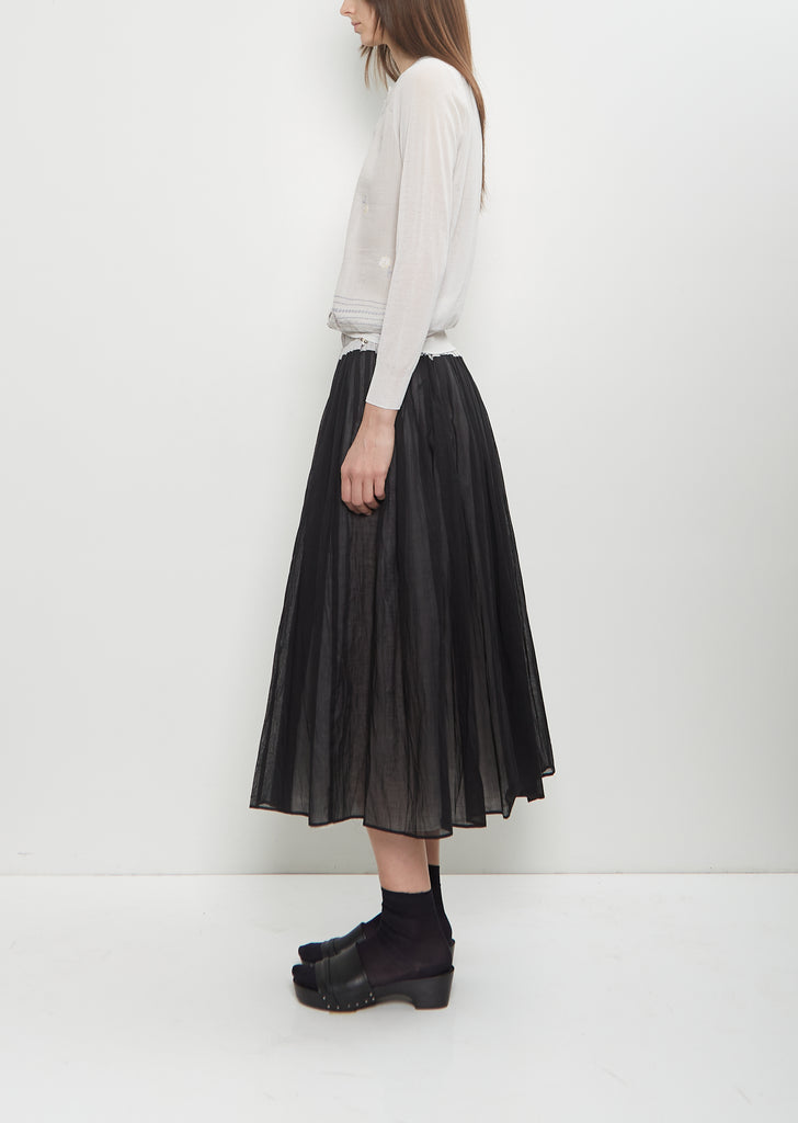 Stretch Cotton Cardigan — Low White