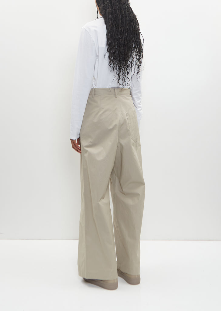 Cotton Pasadena Pleated Trouser — Sand