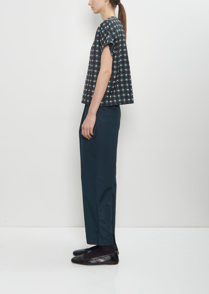 Kukku Kakku Cotton Silk Blouse — Navy