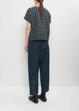 Kukku Kakku Cotton Silk Blouse — Navy