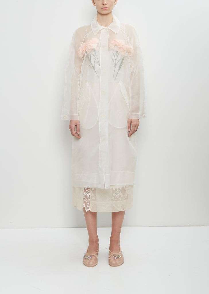 Silk Carnations Car Coat