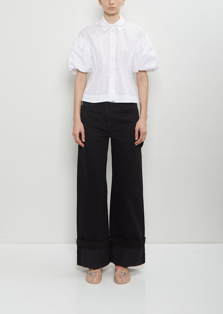 Cotton Straight Cut Boyfriend Jeans