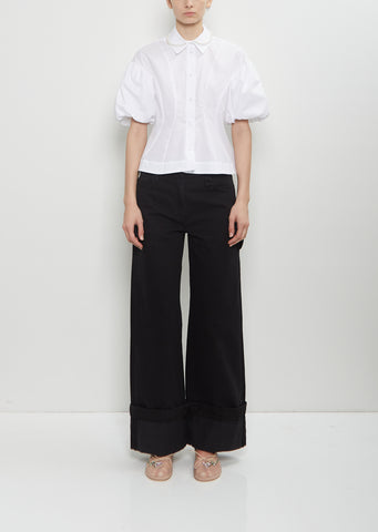 Cotton Straight Cut Boyfriend Jeans