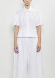 Cotton Puff Sleeve Shirt — White