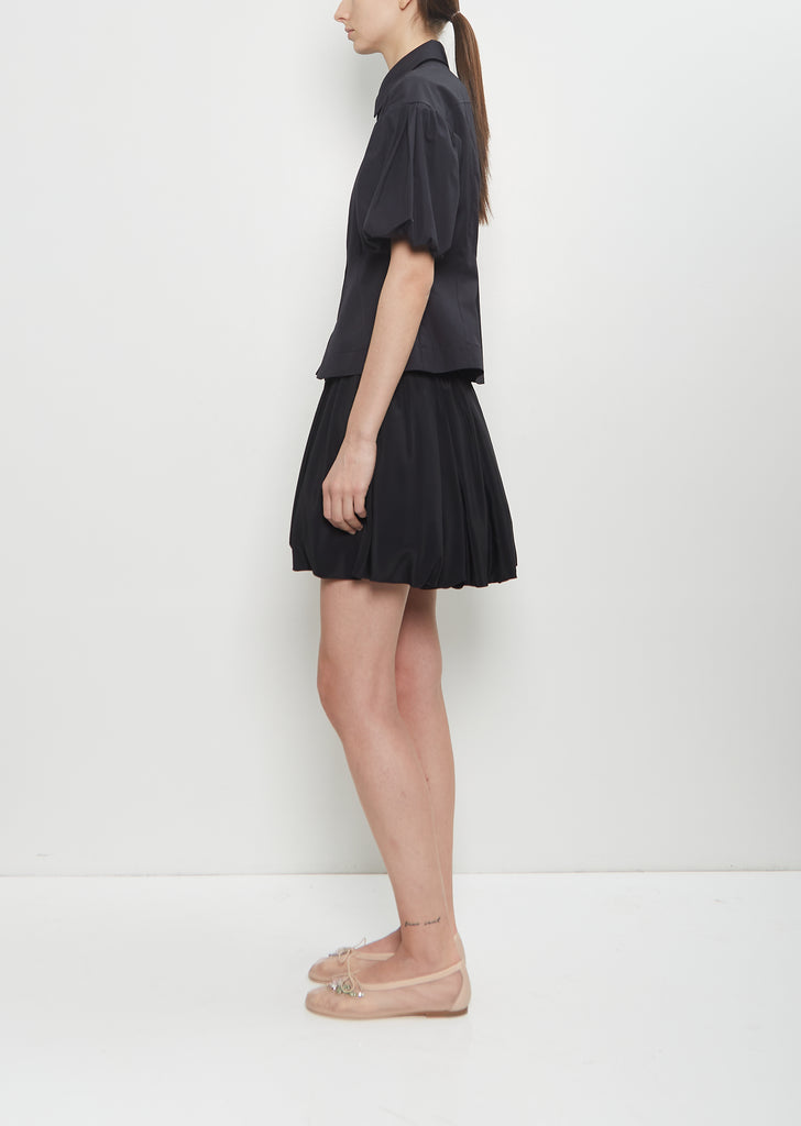 Satin Silk Bubble Mini Skirt