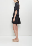 Satin Silk Bubble Mini Skirt