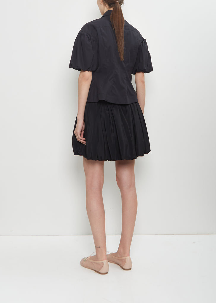 Satin Silk Bubble Mini Skirt