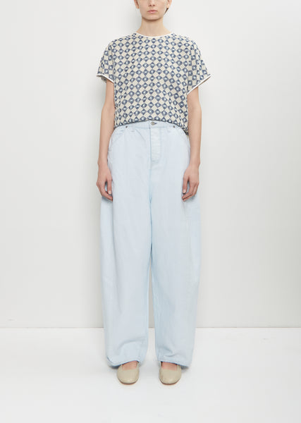 【mina  perhonen】always wide denim Always Cotton Linen Wide Denim – La Garçonne