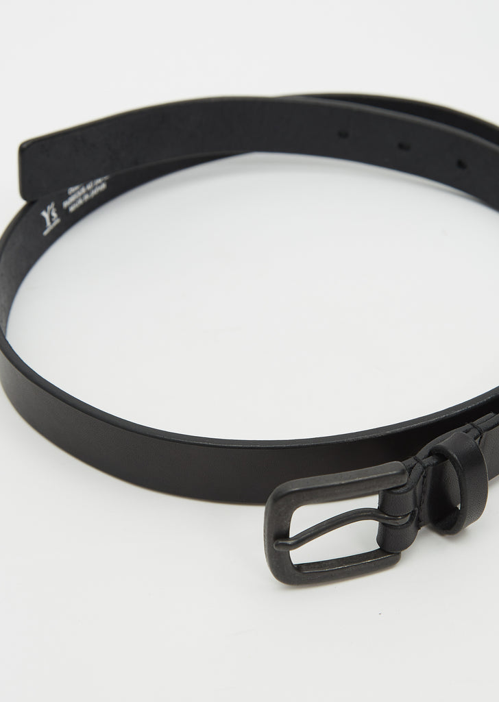 25mm Leather Belt — Black