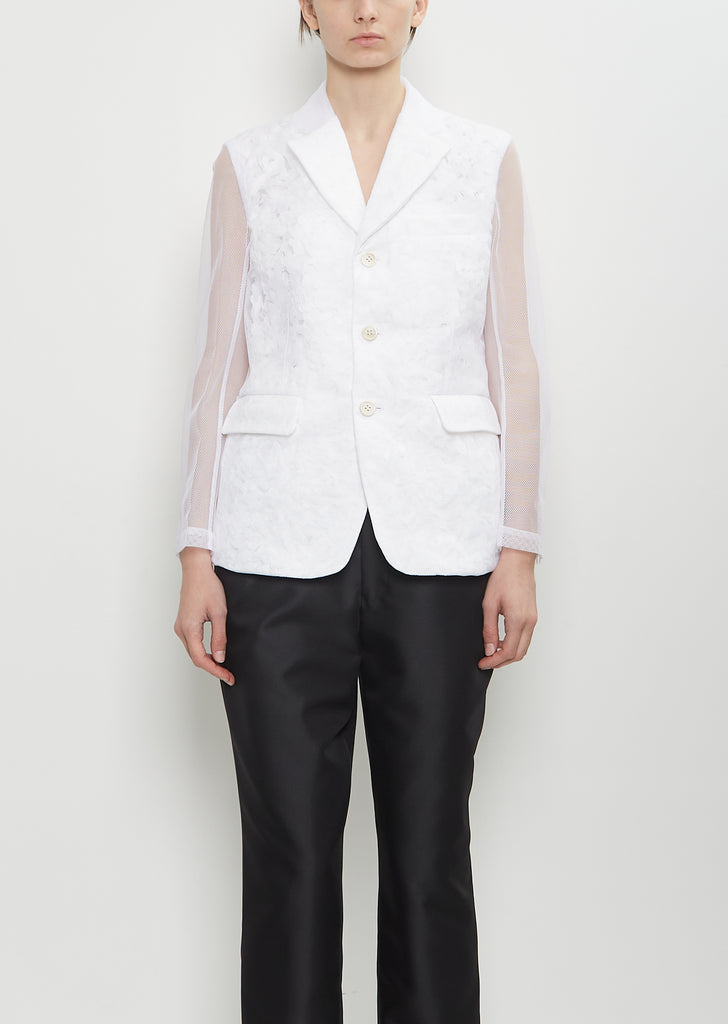 Tulle Flower Embroidery Jacket