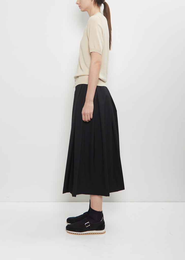 Cashmere Short Sleeve Cardigan — Beige