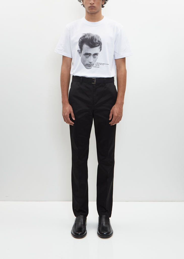 Cotton Chino Pants — Black