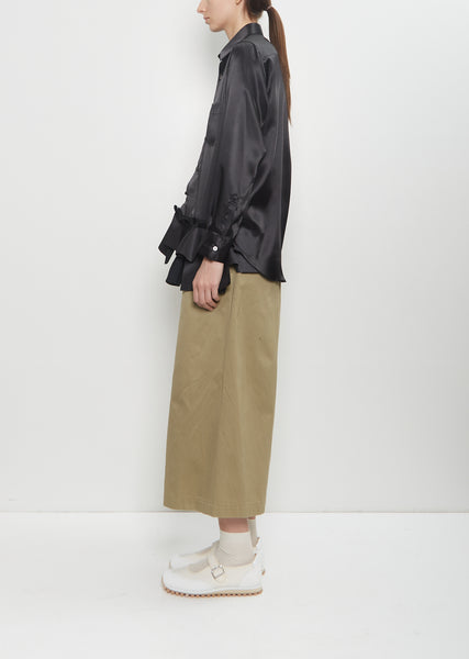 Satin Layered Button Up Shirt – La Garçonne