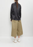 Satin Layered Button Up Shirt