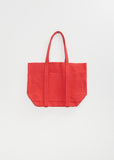 Washed Canvas 6 Pockets Tote S — Red