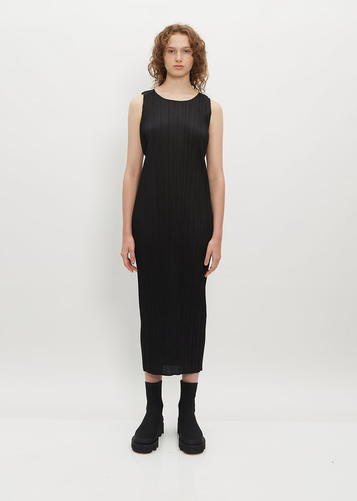Pleated Sleeveless Dress