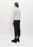 Classic Collar Pleated Shirt — Light Grey