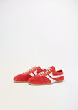 Suede Leather Trainer — Red