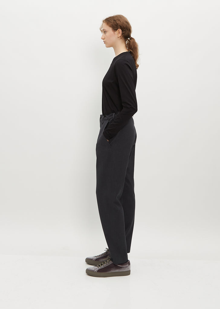 Slim Wool Blend Twill Pants