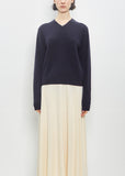 Cashmere Classic V-Neck Knit — Navy