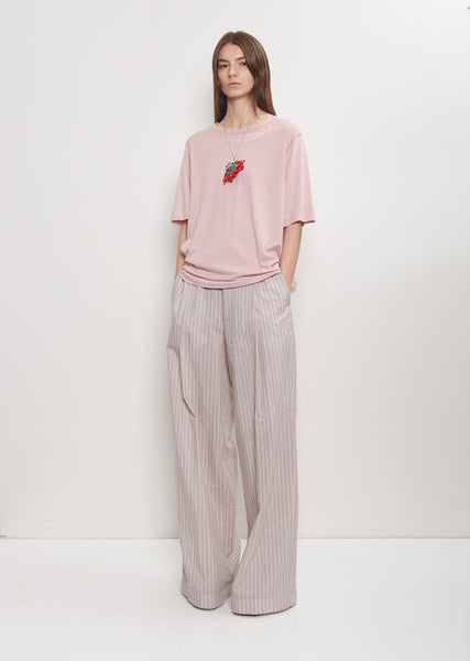 DRIES VAN NOTEN Pila cupro and cotton trousers パンツ Pila cupro and cotton trousers DRIES VAN NOTEN - Nugnes1920