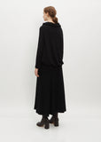 Ruffled Front Sleeve Cardigan — Black