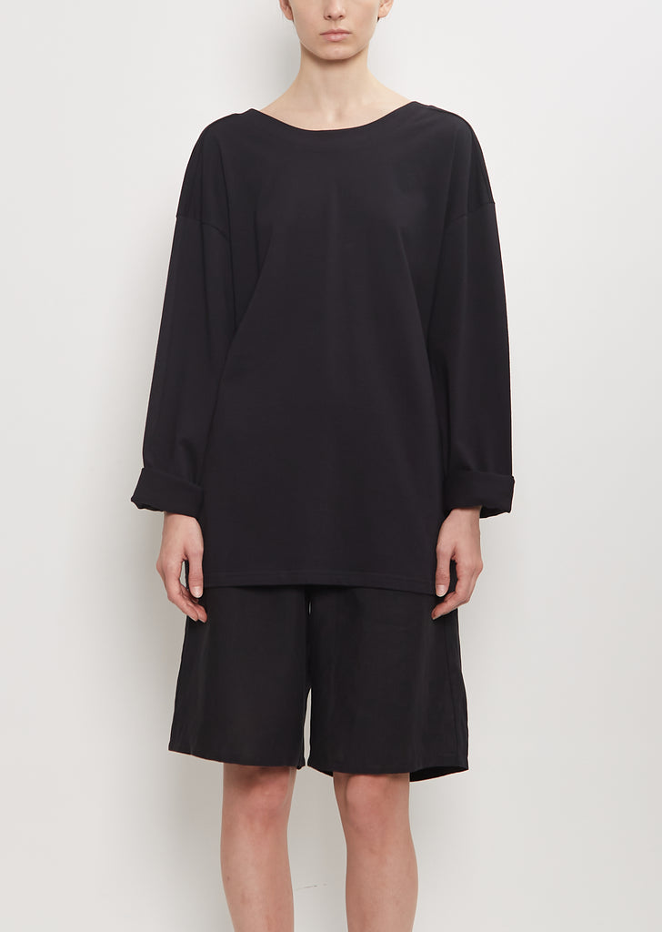 Organic Cotton Longsleeve Tee — Black