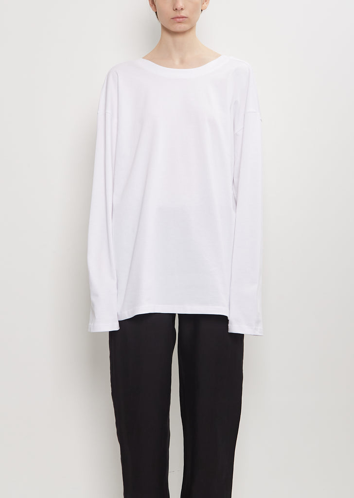 Organic Cotton Longsleeve Tee — White