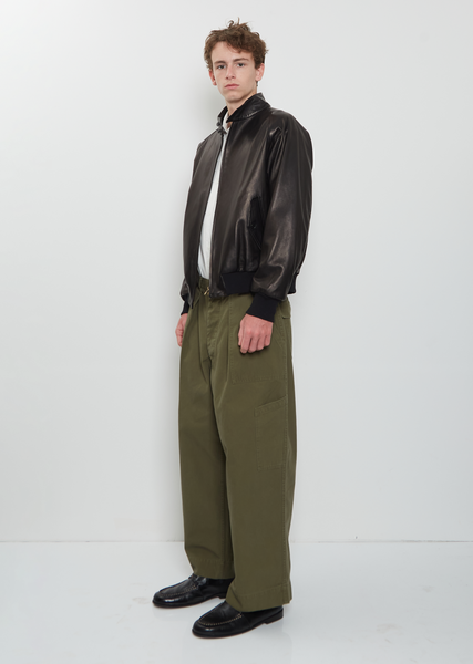 Leather Harrington Jacket – La Garçonne