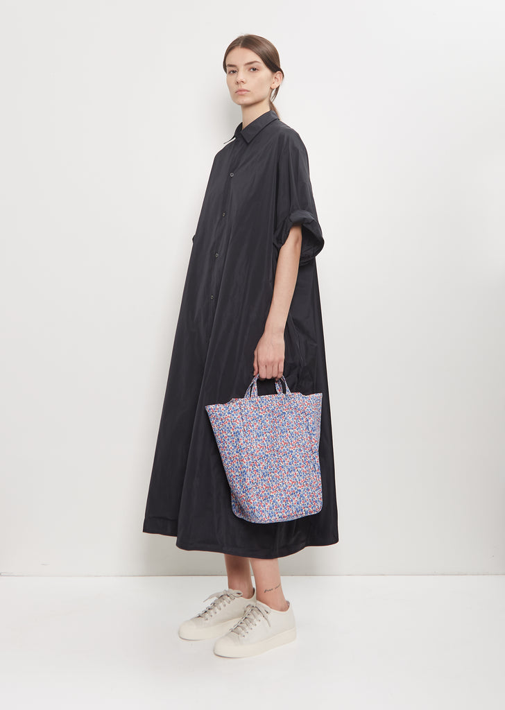 Exclusive Cotton Liberty Flower Tote M — Blue / Pink