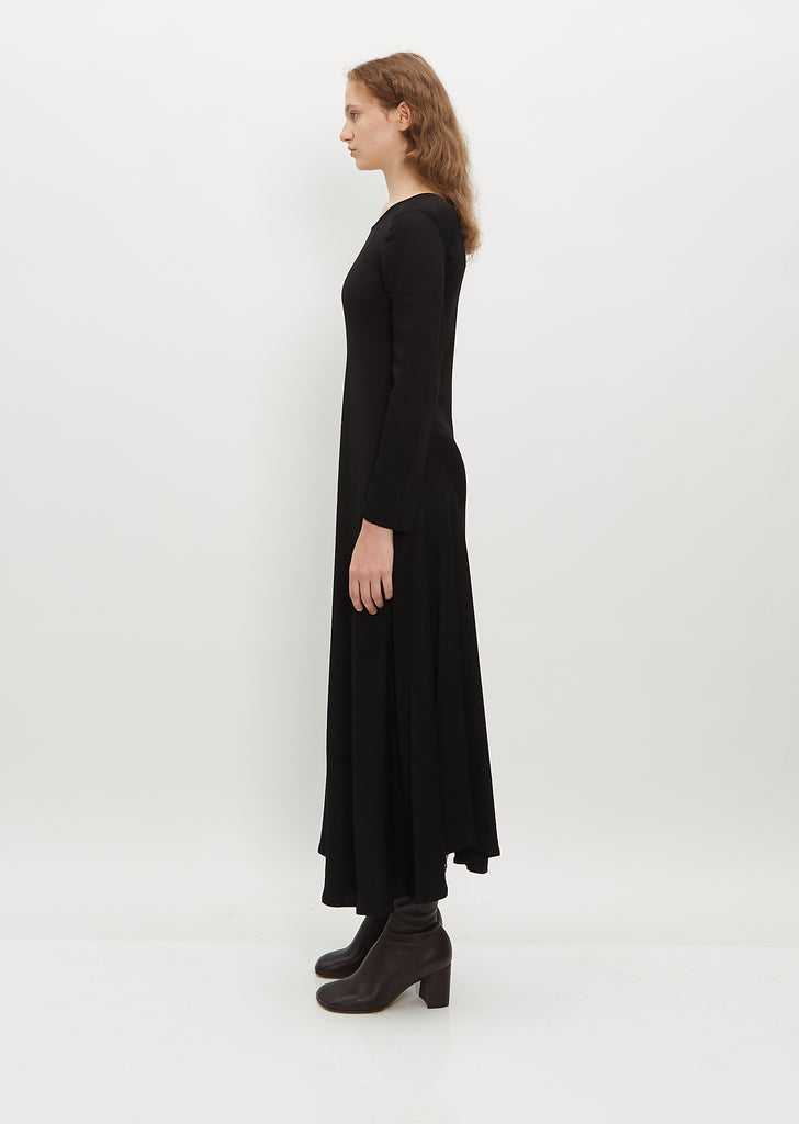 Bias Flare Satin Dress