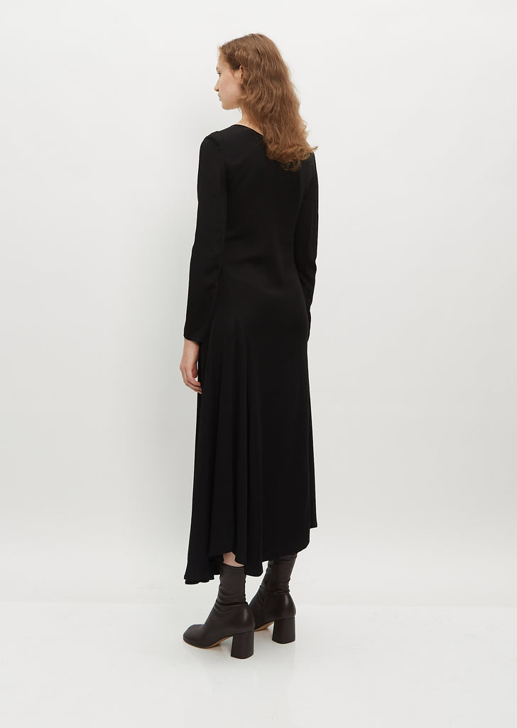Bias Flare Satin Dress