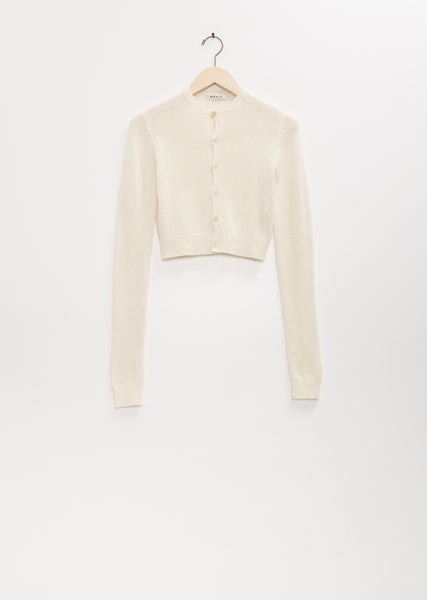 Summer Cashmere Knit Crewneck Cardigan – La Garçonne
