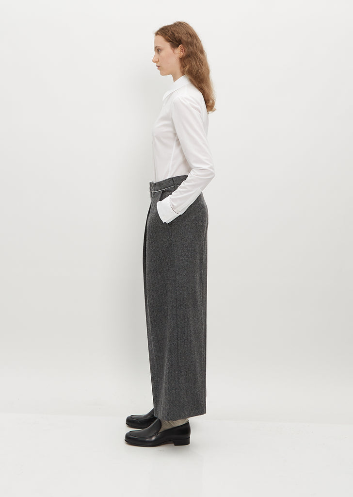 Pressed Herringbone Pants