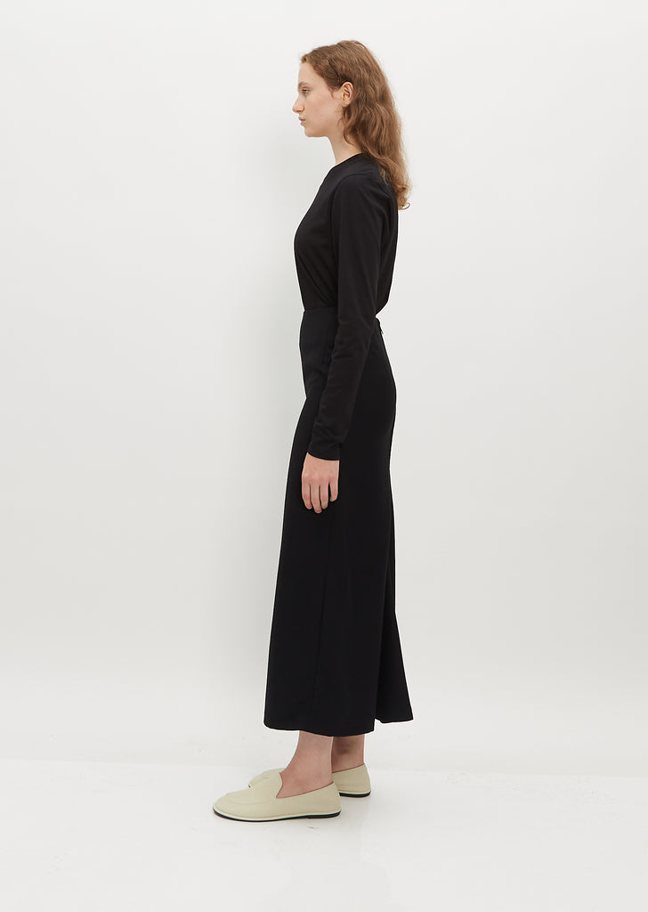 Back Zip Wool Skirt