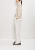 Wool Mito Cropped Cardigan — Oatmeal Melange