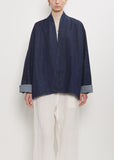 Cairo Washed Denim Kimono Jacket — Blue