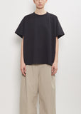 Cotton Fleece Tulsa Oversized T-Shirt — Black