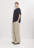 Cotton Fleece Tulsa Oversized T-Shirt — Black