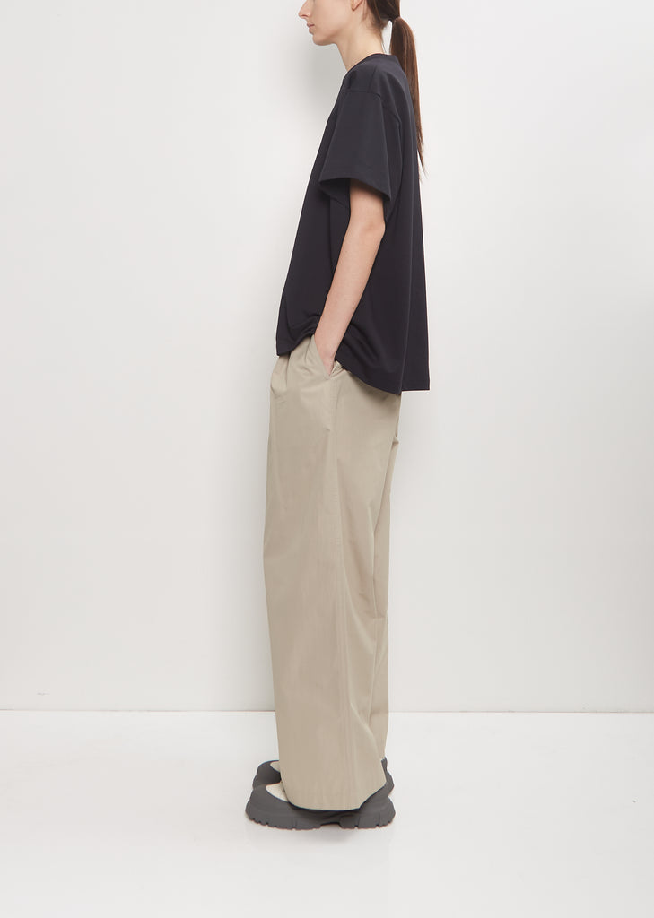 Cotton Fleece Tulsa Oversized T-Shirt — Black