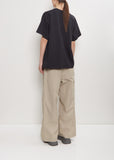 Cotton Fleece Tulsa Oversized T-Shirt — Black