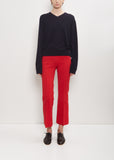 Stretch Cotton Kick Pant — Red